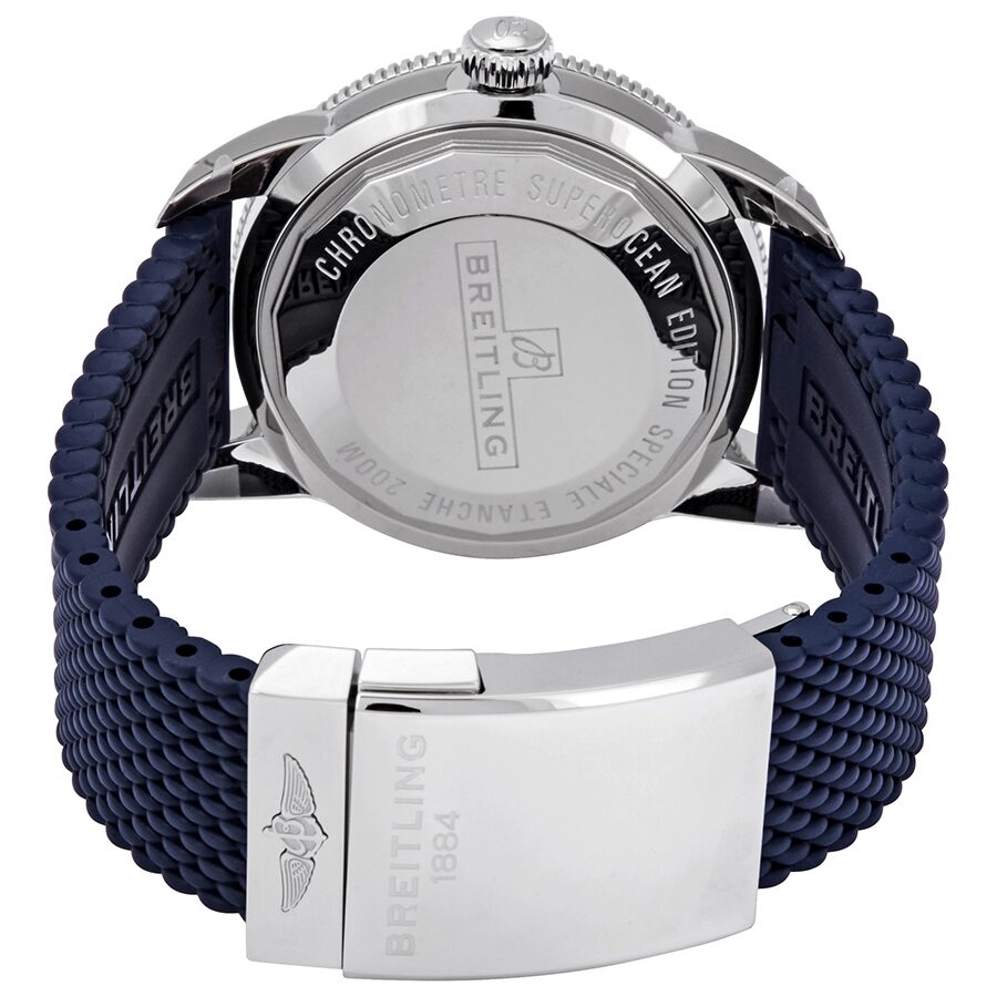  Shop Authentic Breitling Superocean Heritage II B20 44mm Blue Dial Blue Rubber Strap Mens Watch - AB2030161C1S1 - Luxxuri