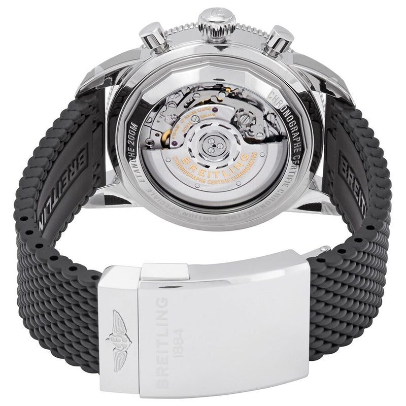  Shop Authentic Breitling Superocean Heritage B01 Chronograph 44 Silver Dial Black Mesh Bracelet Watch for Men - AB0162121G1S1 - Luxxuri