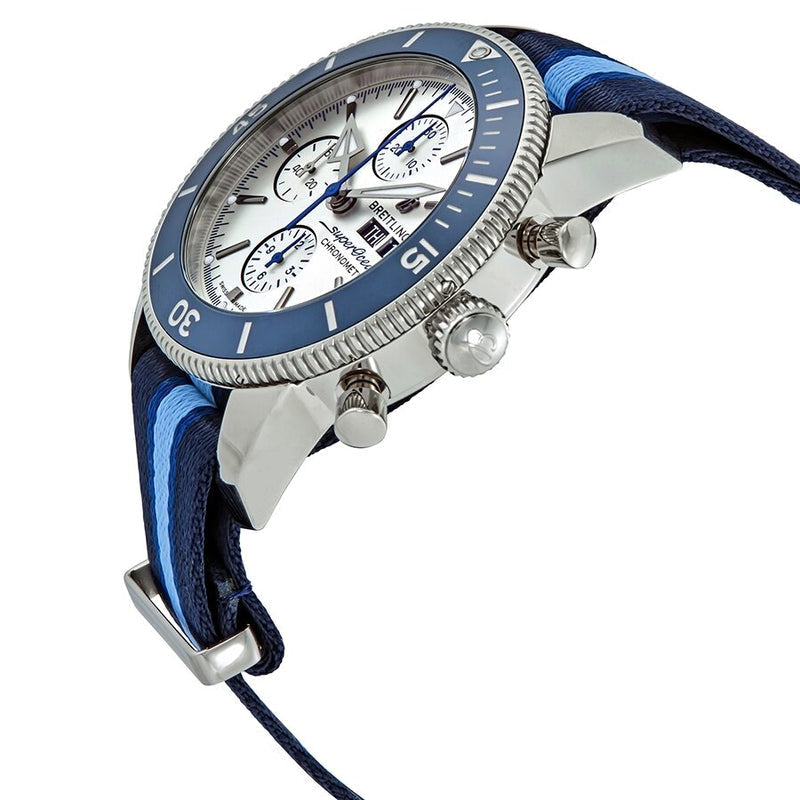  Shop Authentic Breitling Superocean Heritage Chronograph 44 Ocean Conservancy Silver Dial Two Tone NATO Strap Watch for Men - A133131A1G1W1 - Luxxuri