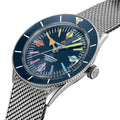 Breitling Superocean Heritage '57 Special Edition II Blue Dial Silver Mesh Bracelet Watch for Men - A103702A1C1A1
