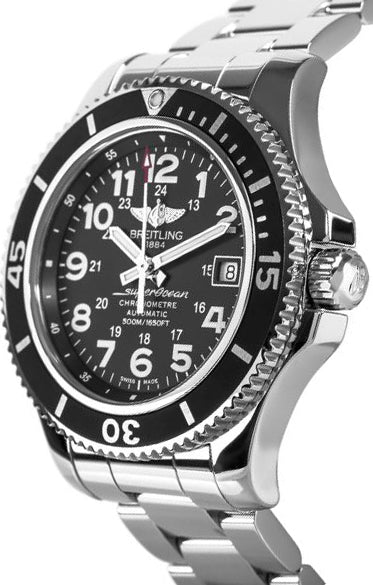 Shop Authentic Breitling Superocean II 42mm Calibre 17 Automatic Mens Watch - A17365C9 - Luxxuri