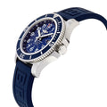  Shop Authentic Breitling Superocean II 44mm Blue Dial Blue Rubber Strap Watch for Men - A17392D8/C910/158S/A20SS.1 - Luxxuri