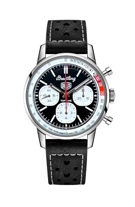  Shop Authentic Breitling Top Time B01 Deus Black Dial Black Leather Strap Watch for Men - AB01765A1B1X1 - Luxxuri