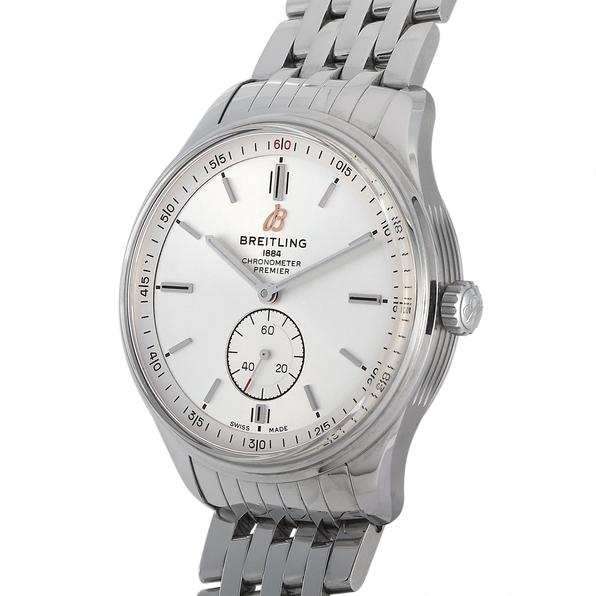  Shop Authentic Breitling Premier Automatic 40mm Stainless Steel Silver Dial Mens Watch - A37340351G1A1 - Luxxuri