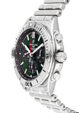  Shop Authentic Breitling Chronomat B01 42 Green Dial Silver Steel Strap Watch for Men - AB0134101L1A1 - Luxxuri