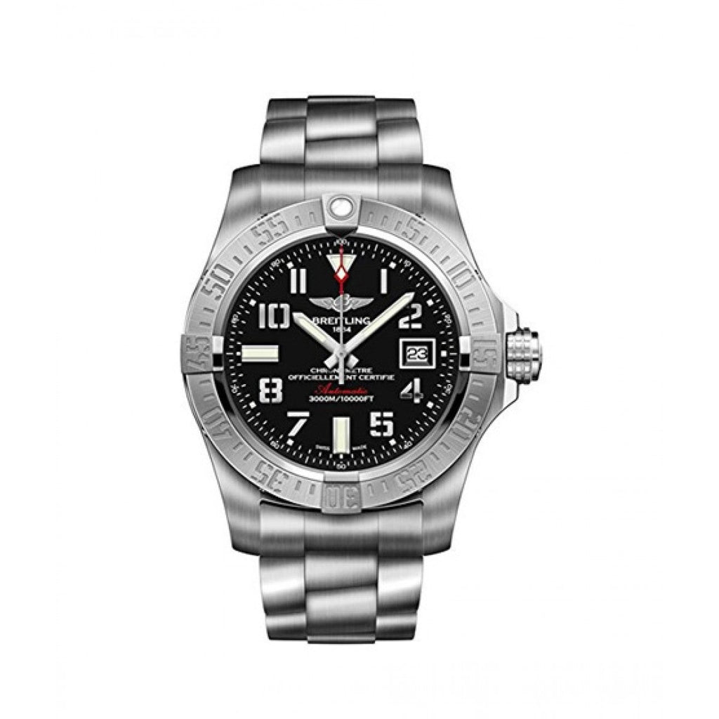  Shop Authentic Breitling Avenger II Seawolf Stainless Steel 45mm Black Dial Mens Watch - A1733110/BC31 - Luxxuri