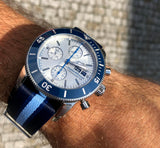  Shop Authentic Breitling Superocean Heritage Chronograph 44 Ocean Conservancy Silver Dial Two Tone NATO Strap Watch for Men - A133131A1G1W1 - Luxxuri