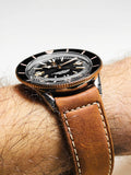  Shop Authentic Breitling Superocean Heritage '57 Black Dial Brown Leather Strap Watch for Men - U10370121B1X1 - Luxxuri