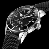  Shop Authentic Breitling Superocean Heritage B20 Automatic 44 Black Dial Black Mesh Bracelet Watch for Men - AB2030121B1S1 - Luxxuri