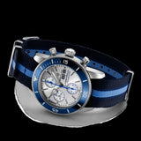  Shop Authentic Breitling Superocean Heritage Chronograph 44 Ocean Conservancy Silver Dial Two Tone NATO Strap Watch for Men - A133131A1G1W1 - Luxxuri