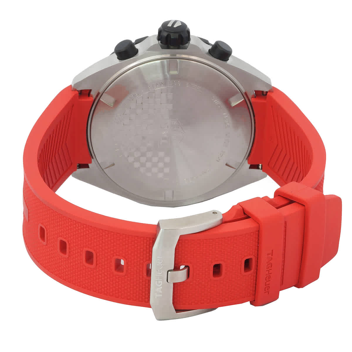 Tag Heuer Formula 1 Chronograph Red Dial Red Rubber Strap Watch for Men - CAZ101AN.FT8055