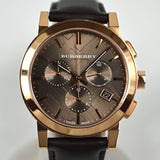  Shop Authentic Burberry The City Grey Dial Brown Leather Strap Unisex Watch - BU9755 - Luxxuri