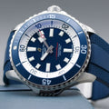  Shop Authentic Breitling Superocean Automatic 46 Blue Dial Blue Rubber Strap Watch for Men - A17378E71C1S1 - Luxxuri