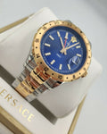  Shop Authentic Versace Hellenyium GMT Blue Dial Two Tone Steel Strap Watch for Men - V11060017 - Luxxuri