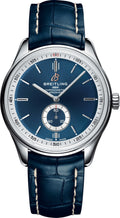  Shop Authentic Breitling Premier Automatic 40mm Blue Dial Blue Leather Strap Mens Watch - A37340351C1P2 - Luxxuri