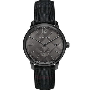  Shop Authentic Burberry The Classic Round Horseferry Black Dial Black Leather Strap Watch for Men - BU10010 - Luxxuri