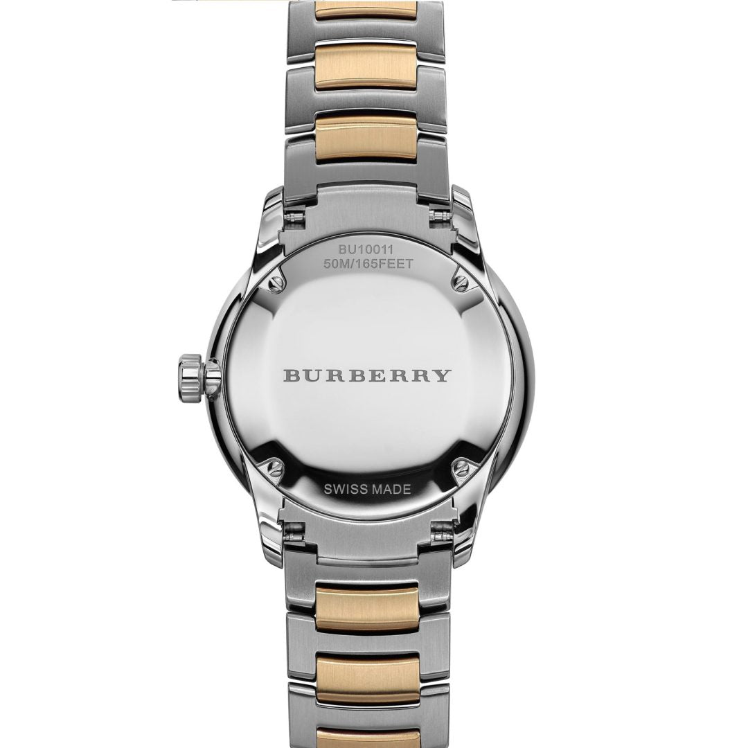  Shop Authentic Burberry The Classic Gold Dial Two Tone Steel Strap Watch for Men - BU10011 - Luxxuri