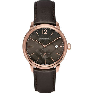  Shop Authentic Burberry The Classic Brown Dial Brown Leather Strap Watch for Men - BU10012 - Luxxuri