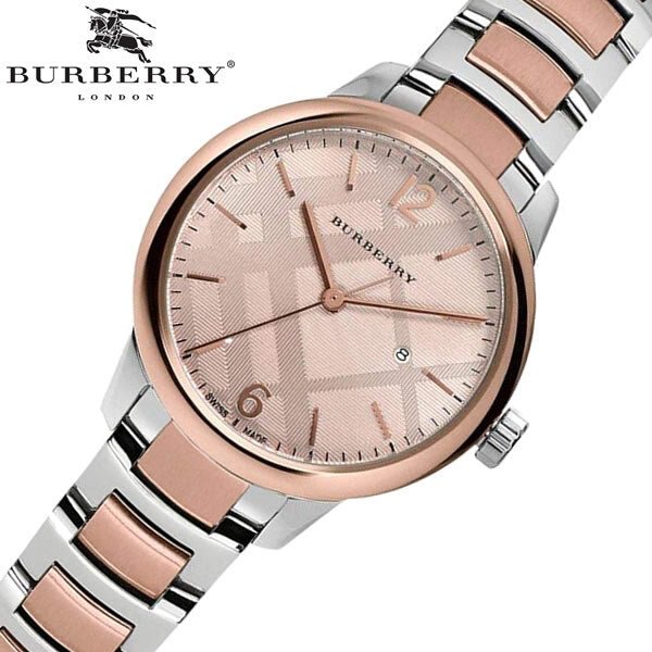  Shop Authentic Burberry The Classic Rose Gold Dial Two Tone Steel Strap Watch for Women - BU10117 - Luxxuri