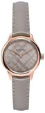  Shop Authentic Burberry The Classic Quartz Grey Dial Grey Leather Strap Watch For Women - BU10119 - Luxxuri