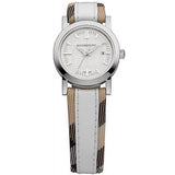  Shop Authentic Burberry Heritage Nova Heritage White Dial Leather Strap Watch for Women - BU1395 - Luxxuri