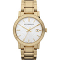  Shop Authentic Burberry The City Silver Dial Gold Steel Strap Unisex Watch - BU9003 - Luxxuri
