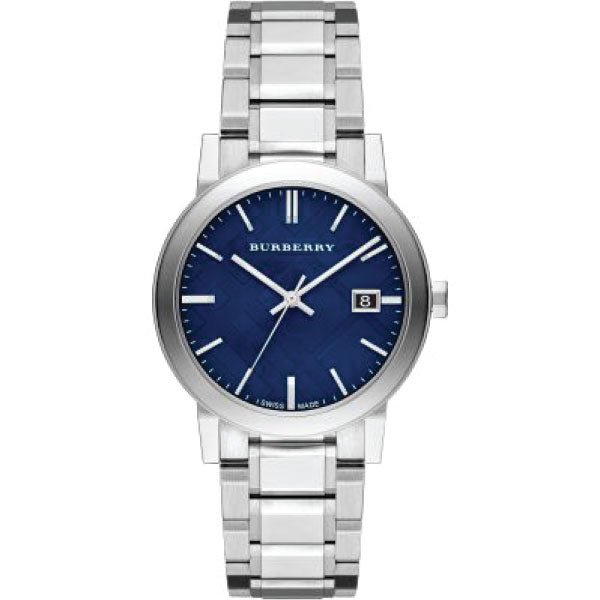  Shop Authentic Burberry The City Blue Dial Silver Steel Strap Watch for Men - BU9031 - Luxxuri