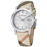  Shop Authentic Burberry The City White Dial Brown Leather Strap Watch for Women - BU9113 - Luxxuri