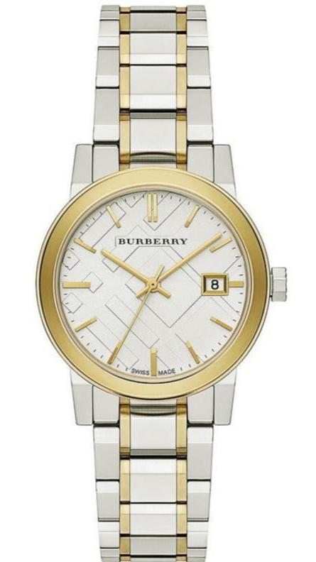  Shop Authentic Burberry The City White Dial Two Tone Steel Strap Watch for Women - BU9115 - Luxxuri