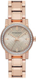  Shop Authentic Burberry The City Diamonds Rose Dial Rose Gold Steel Strap Watch for Women - BU9225 - Luxxuri