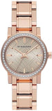  Shop Authentic Burberry The City Diamonds Rose Dial Rose Gold Steel Strap Watch for Women - BU9225 - Luxxuri
