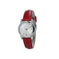 Burberry The City Silver Dial Red Strap Watch for Women - BU9232