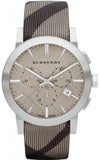  Shop Authentic Burberry The City Smoke Dial Checked Brown Leather Strap Watch for Men - BU9358 - Luxxuri