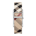  Shop Authentic Burberry The Pioneer Silver Dial Haymarket Beige Leather Strap Watch for Women - BU9406 - Luxxuri