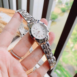  Shop Authentic Bulova Classic Diamonds Silver Dial Silver Steel Strap Watch for Women - 96P121 - Luxxuri