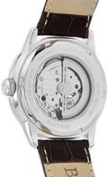  Shop Authentic Bulova Classic Skeleton Automatic Brown Dial Brown Leather Strap Watch for Men - 96A120 - Luxxuri