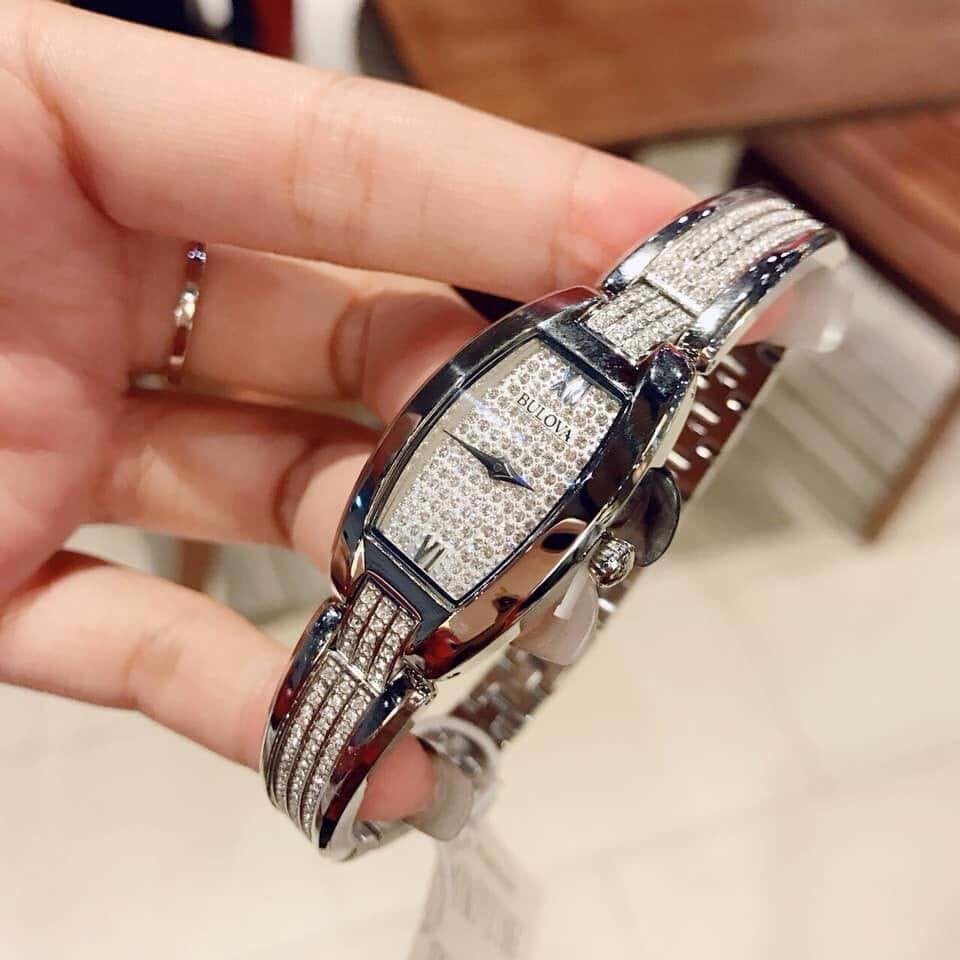  Shop Authentic Bulova Crystal Collection Silver Dial Silver Steel Strap Watch for Women - 96L235 - Luxxuri