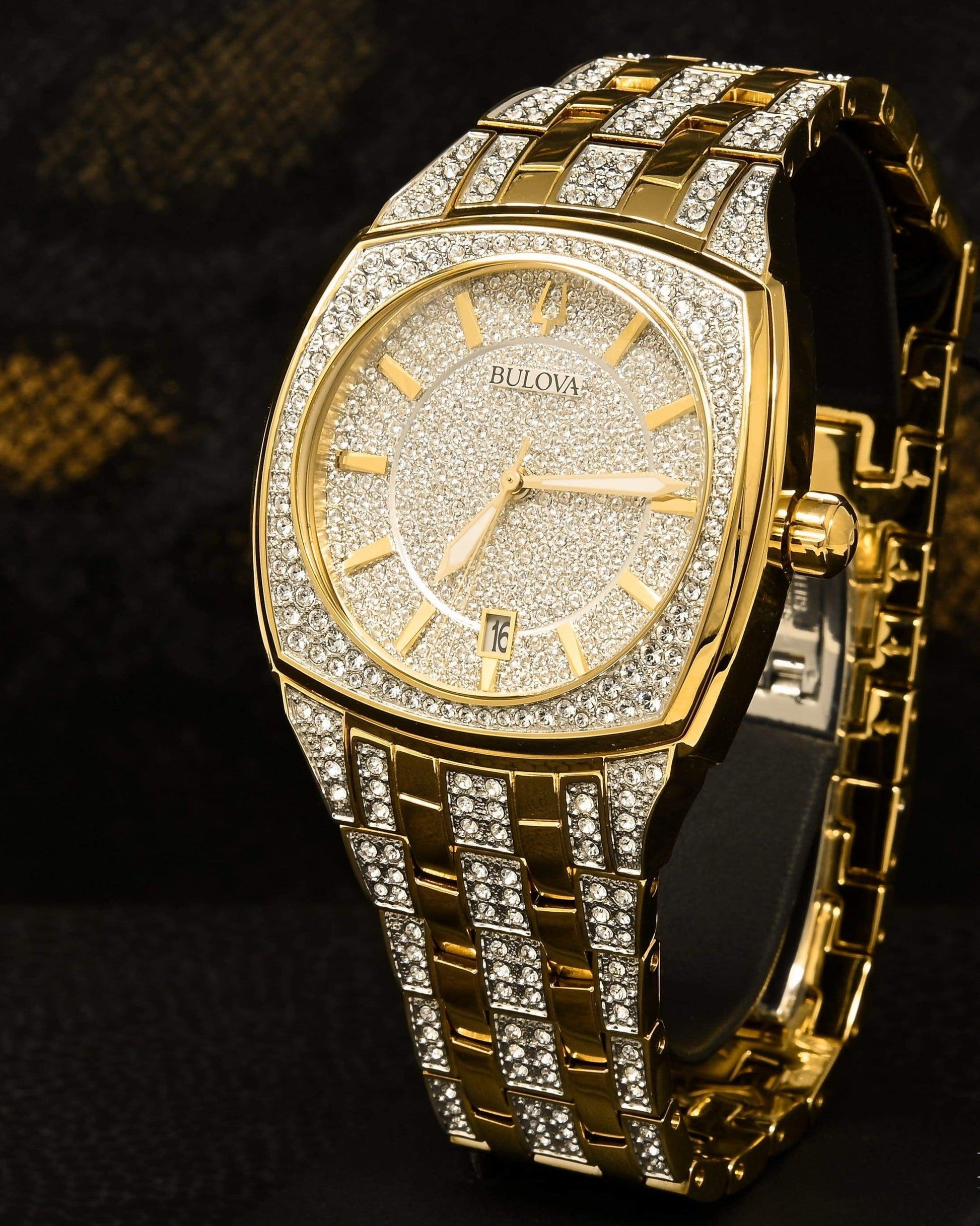  Shop Authentic Bulova Phantom Crystal Silver Dial Two Tone Steel Strap Watch for Men - 98B323 - Luxxuri