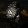  Shop Authentic Bulova Octova Chronograph Black Crystal Dial Black Steel Strap Watch for Men - 98C134 - Luxxuri