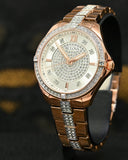  Shop Authentic Bulova Crystal Collection Silver Dial Rose Gold Steel Strap Watch for Women - 98L229 - Luxxuri
