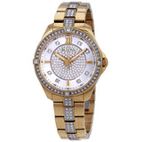  Shop Authentic Bulova Crystal Collection Silver Crystal Dial Gold Steel Strap Watch for Women - 98L228 - Luxxuri
