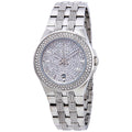  Shop Authentic Bulova Crystal Pave Silver Dial Silver Steel Strap Watch for Men - 96B235 - Luxxuri