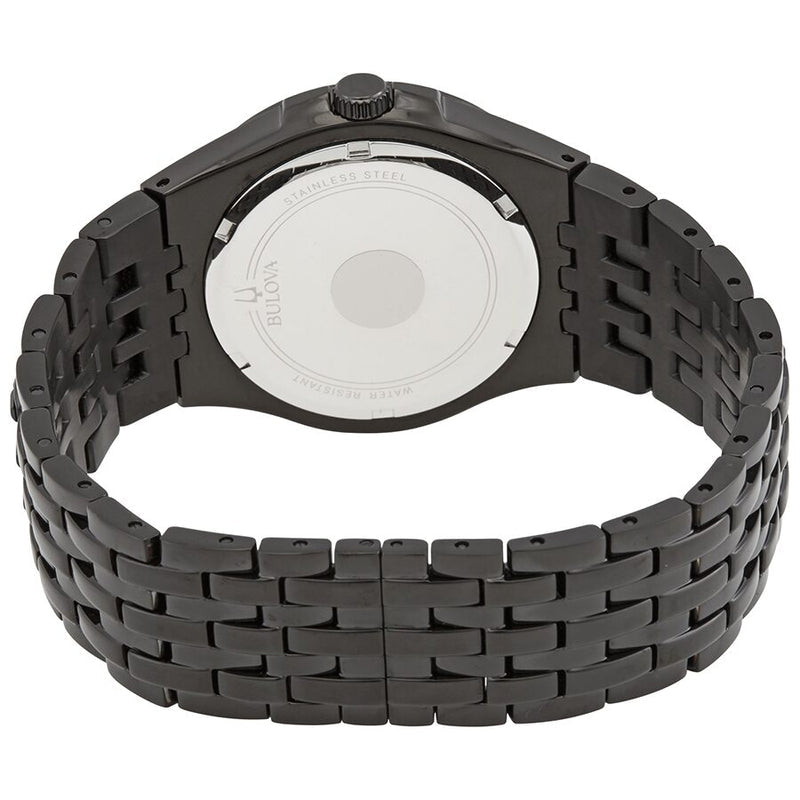  Shop Authentic Bulova Crystal Collection Phantom Black Dial Black Steel Strap Watch for Men - 98A240 - Luxxuri