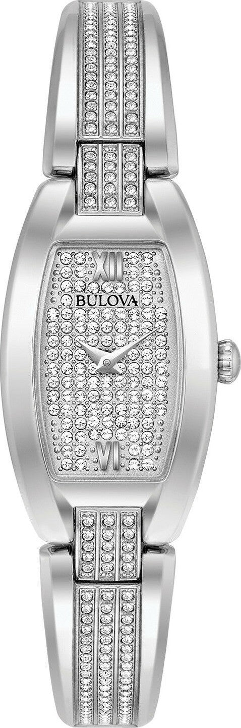  Shop Authentic Bulova Crystal Collection Silver Dial Silver Steel Strap Watch for Women - 96L235 - Luxxuri