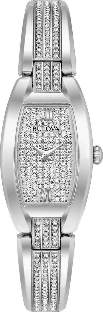  Shop Authentic Bulova Crystal Collection Silver Dial Silver Steel Strap Watch for Women - 96L235 - Luxxuri