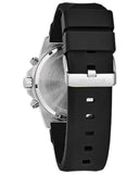  Shop Authentic Bulova Marine Star Blue Dial Black Silicone Strap Watch for Men - 98B258 - Luxxuri
