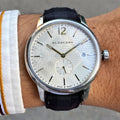  Shop Authentic Burberry Classic Round Cream Dial Black Leather Strap Watch for Men - BU10008 - Luxxuri