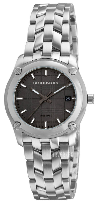  Shop Authentic Burberry Herringbone Grey Dial Silver Steel Strap Watch for Women - BU1851 - Luxxuri