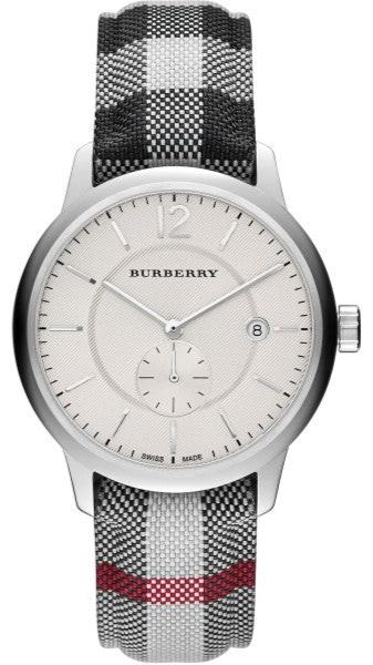  Shop Authentic Burberry The Classic Horseferry Silver Dial Black Leather Strap Watch for Men - BU10002 - Luxxuri