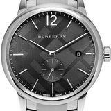  Shop Authentic Burberry The Classic Round Black Dial Silver Steel Strap Watch for Men - BU10005 - Luxxuri